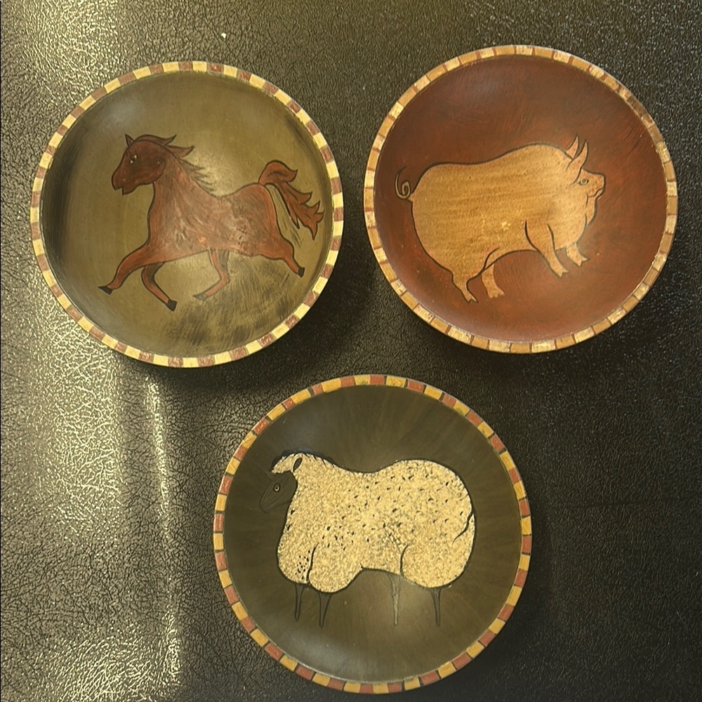 Primitives by Kathy Animal Design Bowls - Brown and Tan